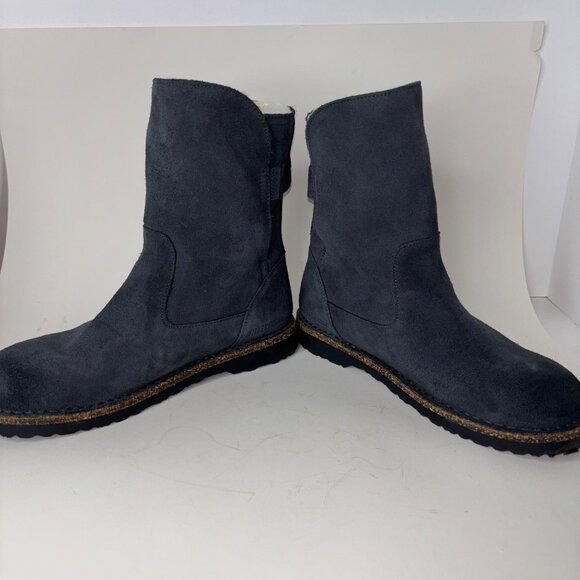 Birkenstock Women's Uppsala Shearling Boots EU 39 US 8-8.5 Grey Blue Suede - Picture 11 of 12